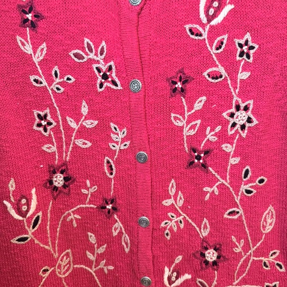 Northern Reflections Red Knit Sweater - Picture 2 of 6